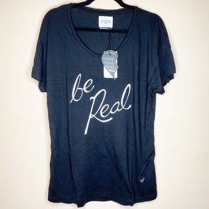 {Mad Over You} relaxed black tee